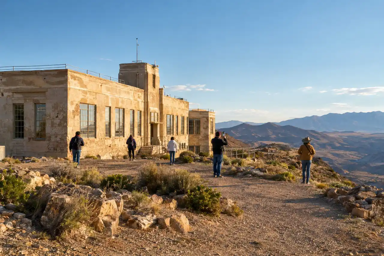 What Is the Oppenheimer Effect? The Real Impact of Nolan's Film 1 Tourists exploring a Manhattan Project–era site in the New Mexico desert