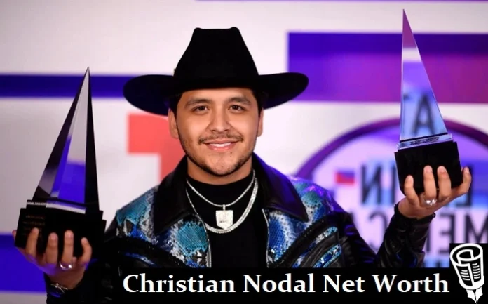 Christian Nodal performing on stage, showcasing his unique 