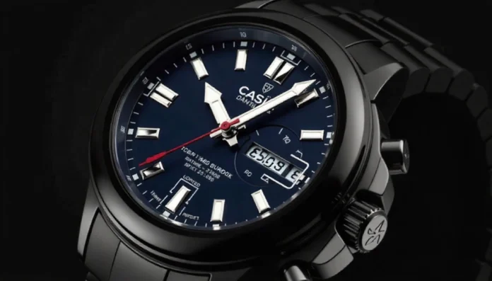 A vibrant image showcasing Casîo’s iconic G-Shock watch, CRW-001-1JR ring watch, and keyboards, highlighting the brand’s innovative technology and retro style.