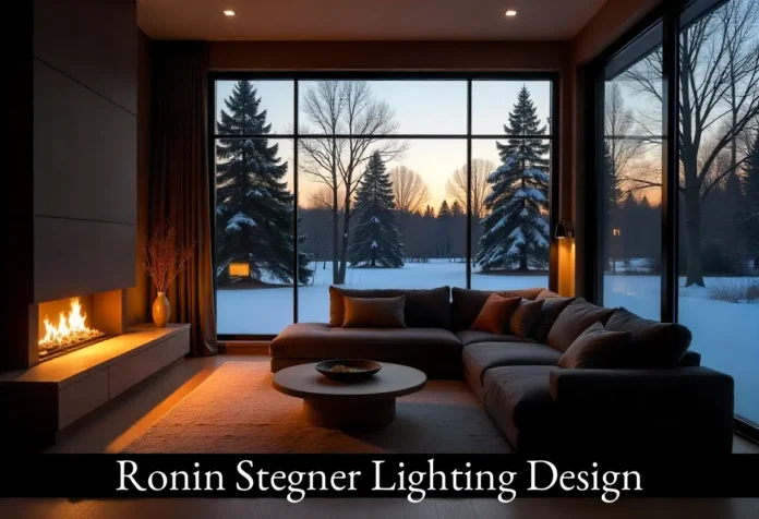 Ronin Stegner Lighting Design_ Transform Your Space With Light Modern interior showcasing elegant ambiance created by Ronin Stegner Lighting Design with warm, artistic light fixtures enhancing the space.