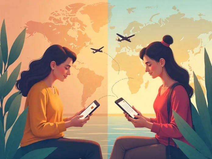 Slowly App Review Slowly app review showing smartphone with digital letter writing interface and global penpal connections