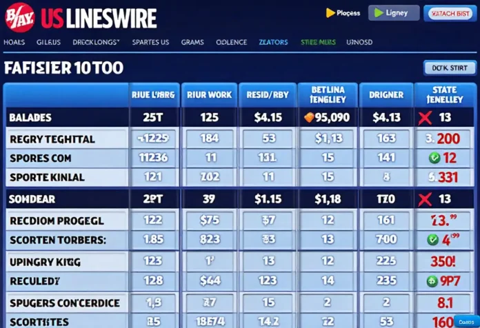 Comprehensive US sports betting odds and analysis dashboard featured on betting us lineswire.com for smarter wagering decisions.