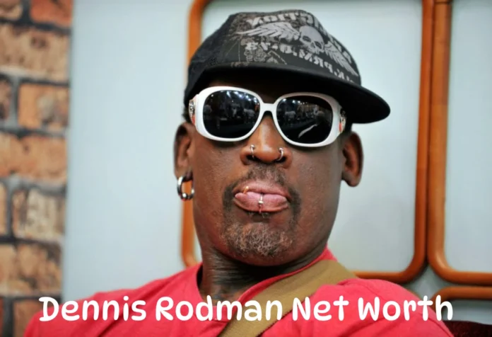 Dennis Rodman Net Worth_ The Worm's Wild Financial Journey Dennis Rodman net worth revealed: iconic NBA star in action with his extravagant lifestyle highlighted.