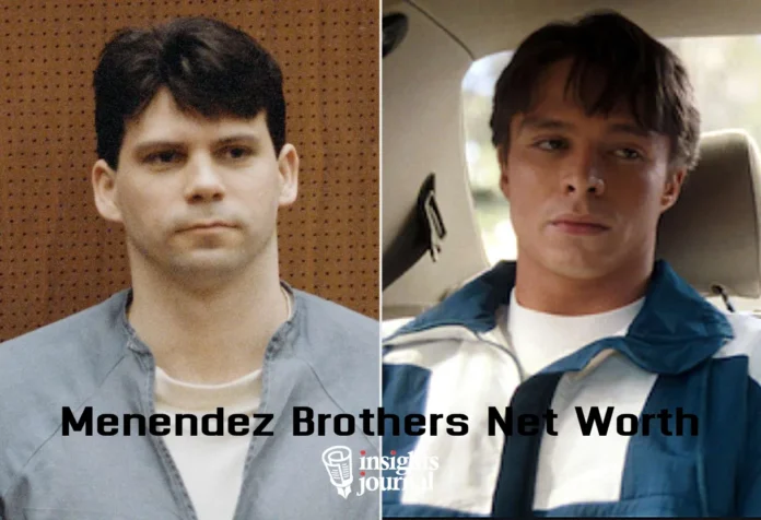 Menendez brothers net worth explained with courtroom image showing Erik and Lyle Menendez during their high-profile trial.