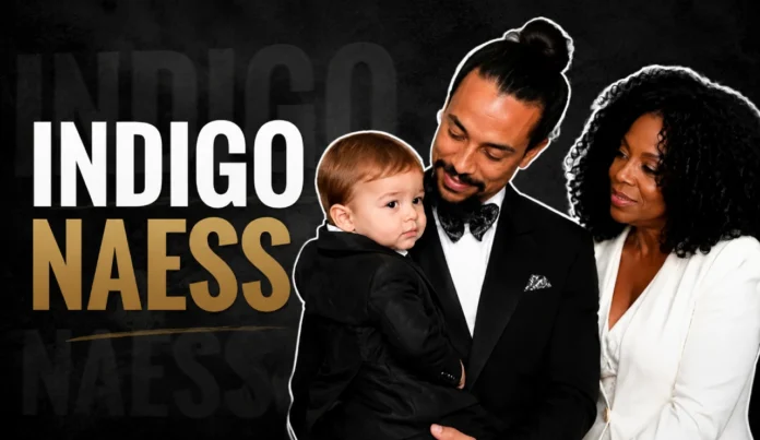 Indigo Naess with his family, including Diana Ross, during a public appearance.