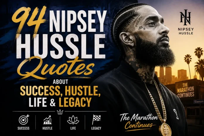 Nipsey Hussle on Success and Legacy Nipsey Hussle with a city skyline representing success, hustle, life, and lasting legacy