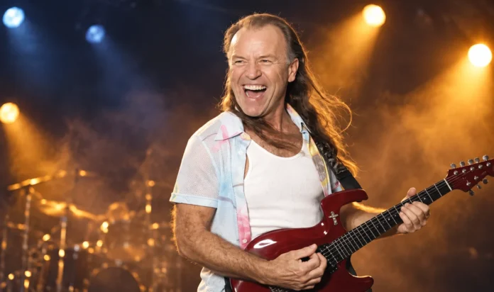 Mark Farner performing with a guitar during his classic rock career