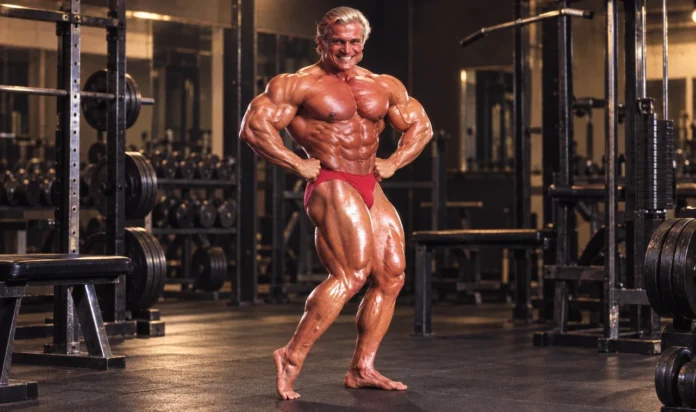 Tom Platz Net Worth and Bodybuilding Career Tom Platz posing in a classic bodybuilding gym