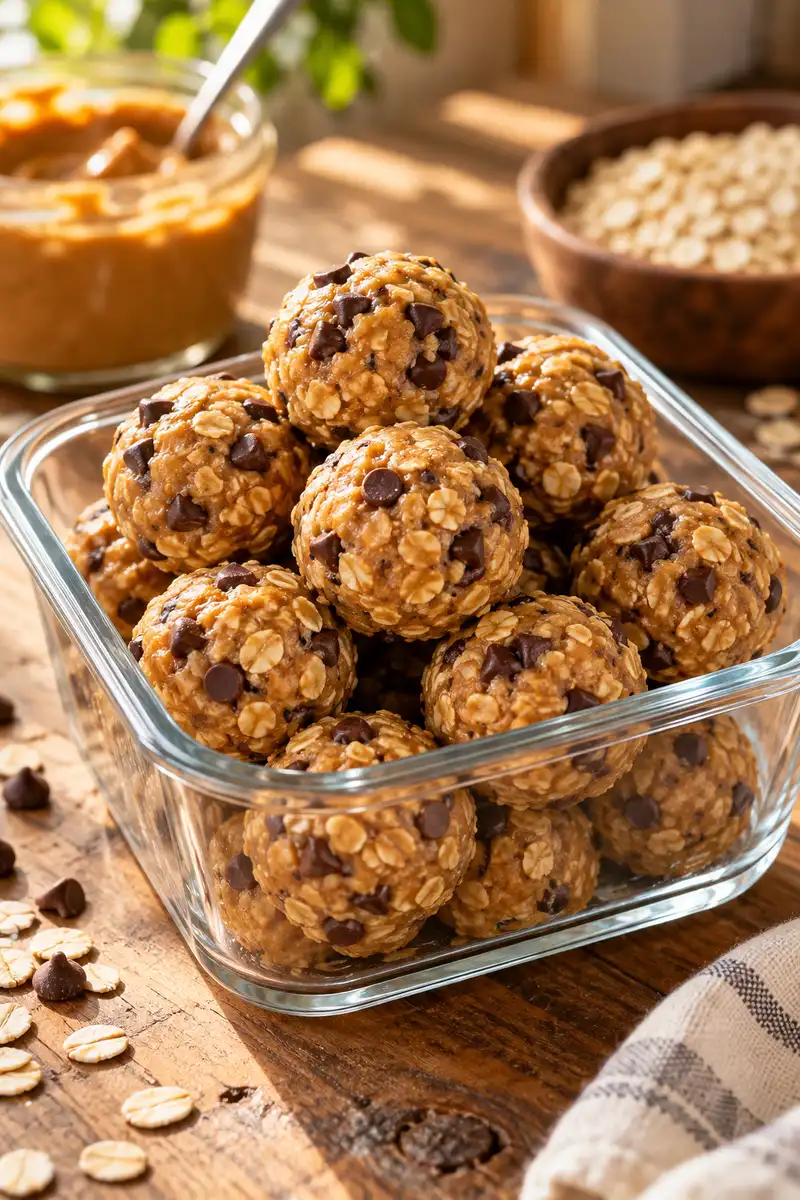 15 Energy-Boosting Snacks That Don't Require Cooking 7 No-bake oatmeal peanut butter energy bites