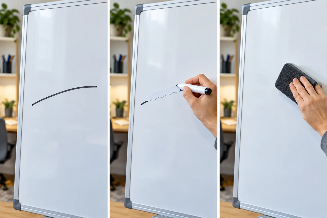 How to Remove Permanent Marker from Almost Anything Without Spreading the Stain 4 Removing permanent marker from a whiteboard